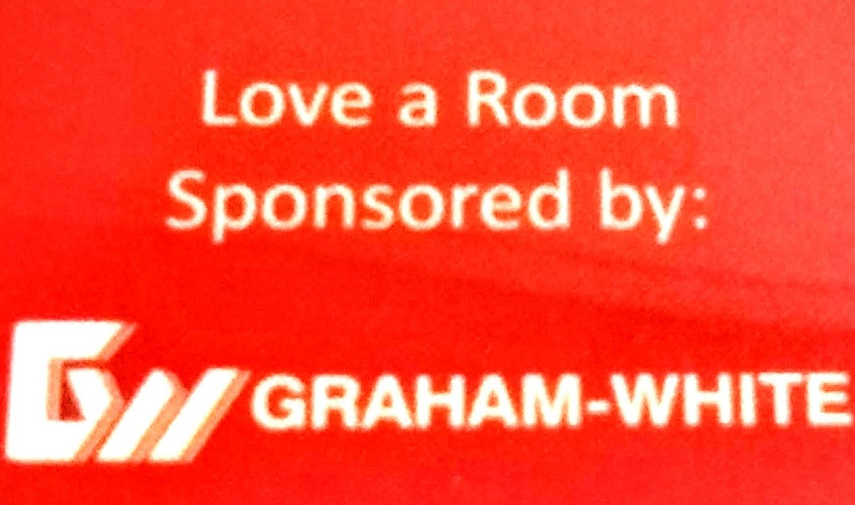 Heart plaque for love-a-room sponsor
