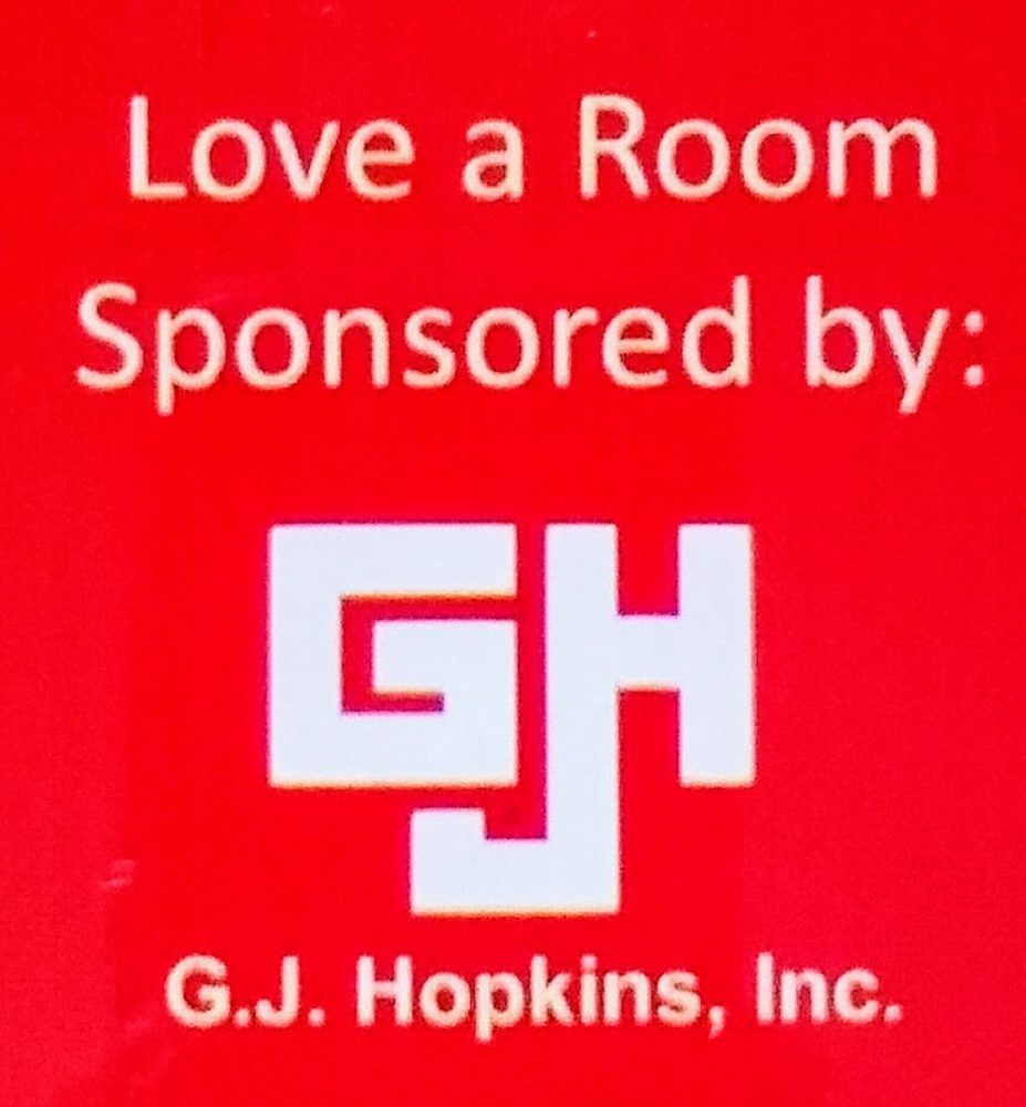 Heart plaque for love-a-room sponsor