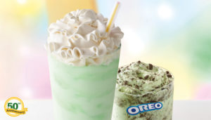 McDonalds advertisement for 50th Anniversary Shamrock Shake®