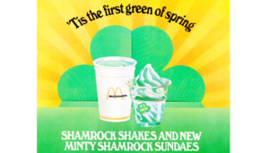 McDonalds advertisement for Shamrock Shake®